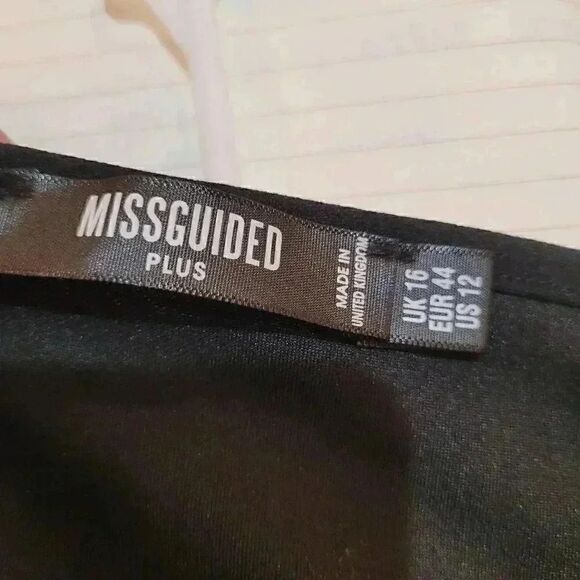 Missguided + Women's Black Poly/Spandex Mini Dress w Adj Straps - Picture 11 of 11